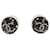 Orecchini a perno con strass Chanel Coco Mark Nero  - vista 1