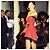 Moschino Couture Strapless Rosette Kleid – 90er Rot - Ansicht 2