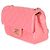 Timeless Bolsa retangular mini de couro de cordeiro matelassado rosa Chanel com pérolas Crush - vista 3