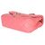 Timeless Bolsa retangular mini de couro de cordeiro matelassado rosa Chanel com pérolas Crush - vista 6