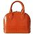 Borsa Louis Vuitton Alma BB in Coccodrillo Arancione - vista 5
