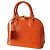 Borsa Louis Vuitton Alma BB in Coccodrillo Arancione - vista 6