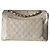 Borsa Chanel Timeless Maxi Jumbo in Tela Ecru Trapuntata Bianco - vista 4