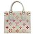Borsa a Spalla On the Go BB Sunrise Aquarelle di Louis Vuitton Rosa Bianco Arancione - vista 3