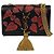 Borsa a Spalla in Pelle Saint Laurent Nero Rosso