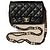 Timeless Chanel Mini Flap Bag in vitello grana nero con finiture oro