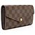Portafoglio Sarah Damier Ebene Louis Vuitton Marrone - vista 2
