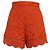 Shorts a vita alta in cotone arancione con occhielli Zimmermann