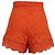 Shorts a vita alta in cotone arancione con occhielli Zimmermann - vista 3