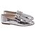 Mocassini perforati Tod's in pelle metallica Argento Metallico
