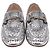 Mocassini perforati Tod's in pelle metallica Argento Metallico - vista 4