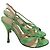 Sandali con cinturini Dolce & Gabbana in raso verde
