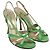 Sandali con cinturini Dolce & Gabbana in raso verde - vista 3