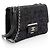 Gabrielle Borsa Beauty Lock in pelle di agnello tweed di Chanel Nero - vista 2
