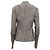 Chloé Plaid Single-Breasted Blazer with Pockets in Grey Wool - view 4