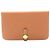Cartera larga de cuero Dogon GM de Hermès Castaño