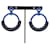 Pendientes Hermès Loop Grand PM de aluminio Azul  - vista 2