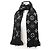 Sciarpa Logomania Monogram in Lana Setosa Metallica Louis Vuitton Nero - vista 4