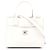 Chanel Leder Schultertasche Neo Executive Tote Weiß