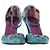 Marc Jacobs Studded Ankle Strap Pumps in Turquoise Suede - view 2
