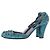 Marc Jacobs Studded Ankle Strap Pumps in Turquoise Suede - view 4