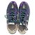 Sneakers basse Mardi Gras Dolce & Gabbana in pelle e suede multicolore - vista 3