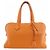 Borsa Boston Hermès Victoria2 35cm in Taurillon Clemence Arancione