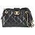 Borsa da bowling in pelle di vitello grana Chanel Nero