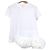 Autre Marque Top corto a maniche corte in pizzo peplum COMME des GARCONS Bianco