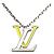 Collana Pendente Louis Vuitton in Argento, Giallo e Bianco