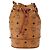 Bolso de hombro MCM Visetos de lona y cuero Castaño