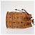 Bolso de hombro MCM Visetos de lona y cuero Castaño - vista 3