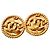 Chanel Vintage CC Bottone Rotondo Clip-On Metallo D'oro