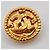 Chanel Vintage CC Bottone Rotondo Clip-On Metallo D'oro - vista 6