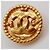 Chanel Vintage CC Bottone Rotondo Clip-On Metallo D'oro - vista 7