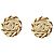 Chanel Vintage CC Round Clip-On Metal with Crystals D'oro