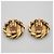 Chanel Vintage CC Round Clip-On Metal with Crystals D'oro - vista 2
