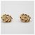 Chanel Vintage CC Round Clip-On Metal with Crystals D'oro - vista 4