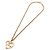 Pendente Chanel Vintage CC Heart Long in metallo XL D'oro