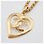 Pendente Chanel Vintage CC Heart Long in metallo XL D'oro - vista 2
