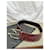 Cinturón Saint Laurent Python Rojo Burdeos  - vista 9