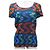 Issey Miyake Top PLEATS PLEASE S SNAKE Azul Multicolor