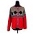 Kenzo Jungle Vintage Pullover der 1980er Jahre Rot Mehrfarben