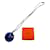 Hermès Hermes Necklace Buffalo Horn and Lacquer Blue  - view 1