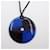 Hermès Hermes Necklace Buffalo Horn and Lacquer Blue  - view 2
