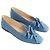 Lanvin Bailarinas azules de piel de ternera estilo pony - vista 3