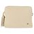 Vintage Bally Schultertasche aus gestepptem Leder mit Kette Beige