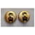 Chanel Orecchini a clip logo CC neri e oro D'oro - vista 4