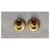 Chanel Orecchini a clip logo CC neri e oro D'oro - vista 5