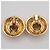 Chanel Vintage Round Clip-On Metal mit Faux Pearl Golden - Ansicht 2